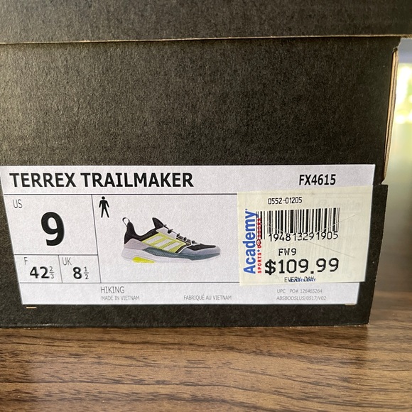 NEW Adidas Men's Terrex Trailmaker Hiking Shoes Lightweight B/W/Solar Yellow - Picture 7 of 7